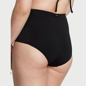 NWT VICTORIA'S SECRET SWIM Mix-and-Match Boyshort Bikini Bottom; Black; Medium